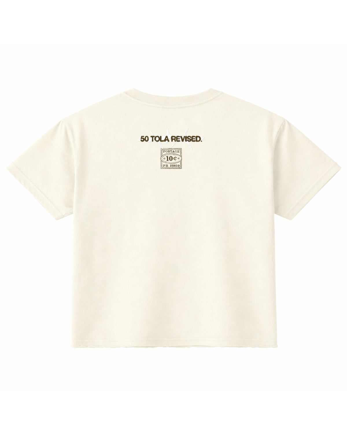 Off White Boxy Fit T-shirt Back Design