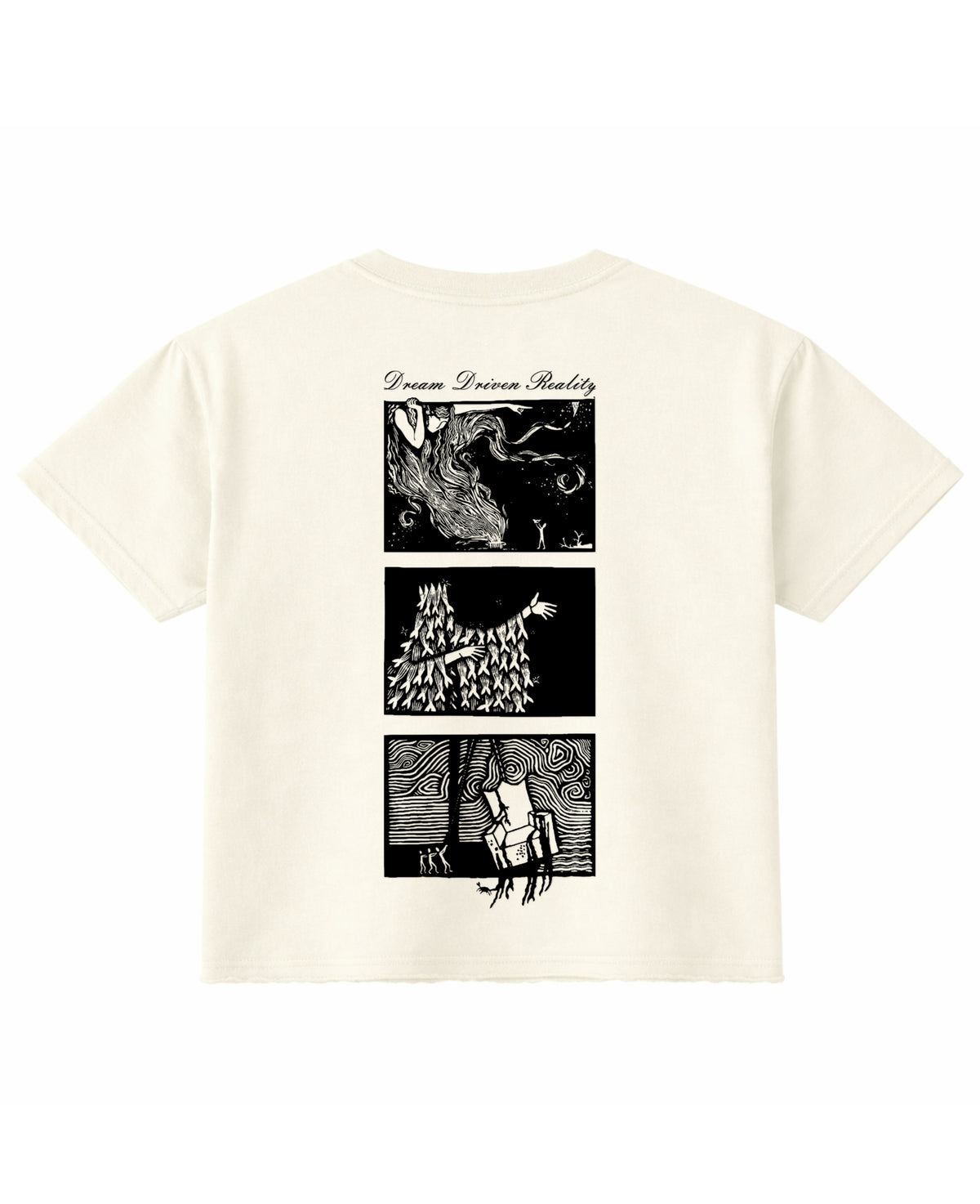 Off White Boxy Fit T-shirt Back Design