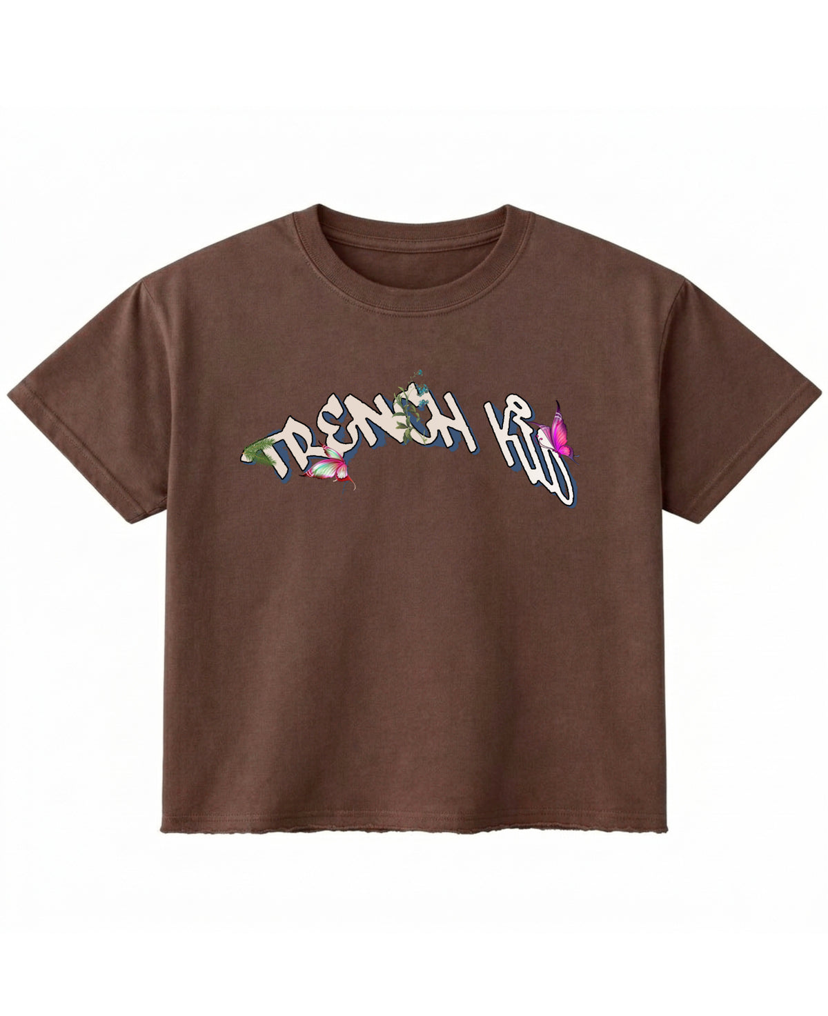 Brown Boxy Fit T-shirt Front Design