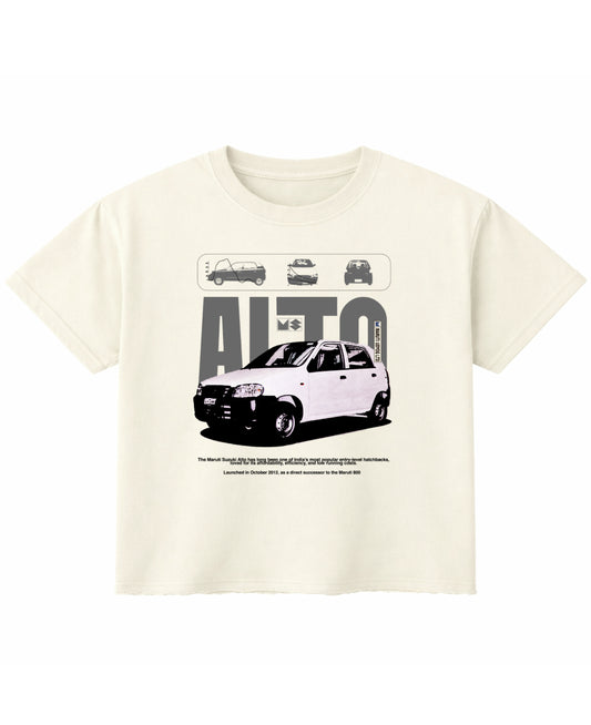 Off White Boxy Fit T-shirt Front Design