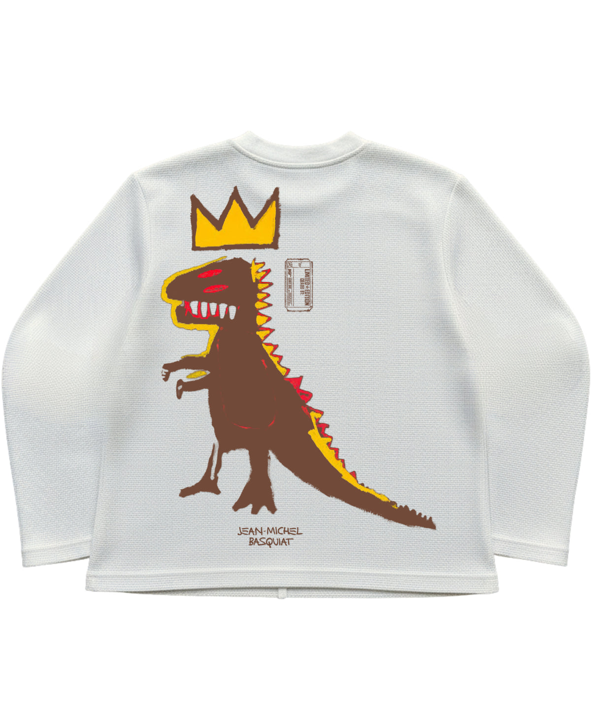 Off-white waffle knit oversized full-sleeve Back Design