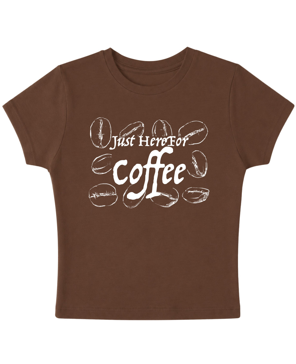 Mousse Brown Baby Tee Front Design