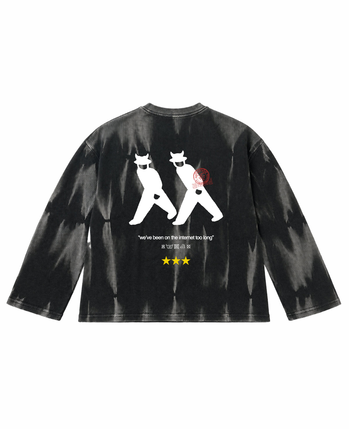 Hammer Wash Waffle Oversized Full-Sleeve Back Design