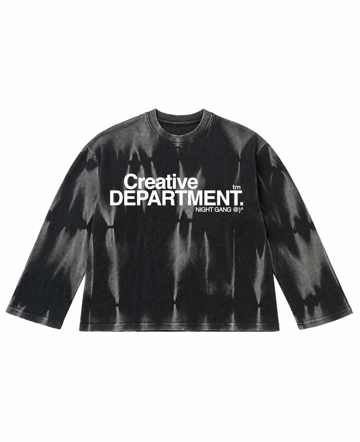 Hammer Wash Waffle Oversized Full-Sleeve Front Design