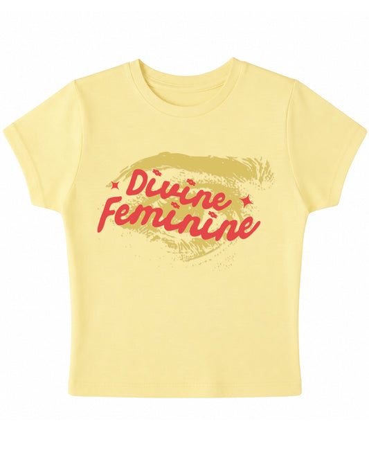 Butter Yellow Baby Tee Front Design
