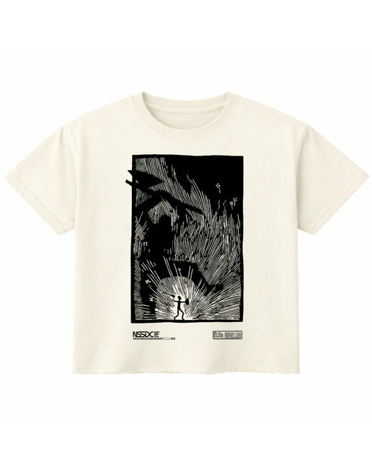 Off White Boxy Fit T-shirt Front Design