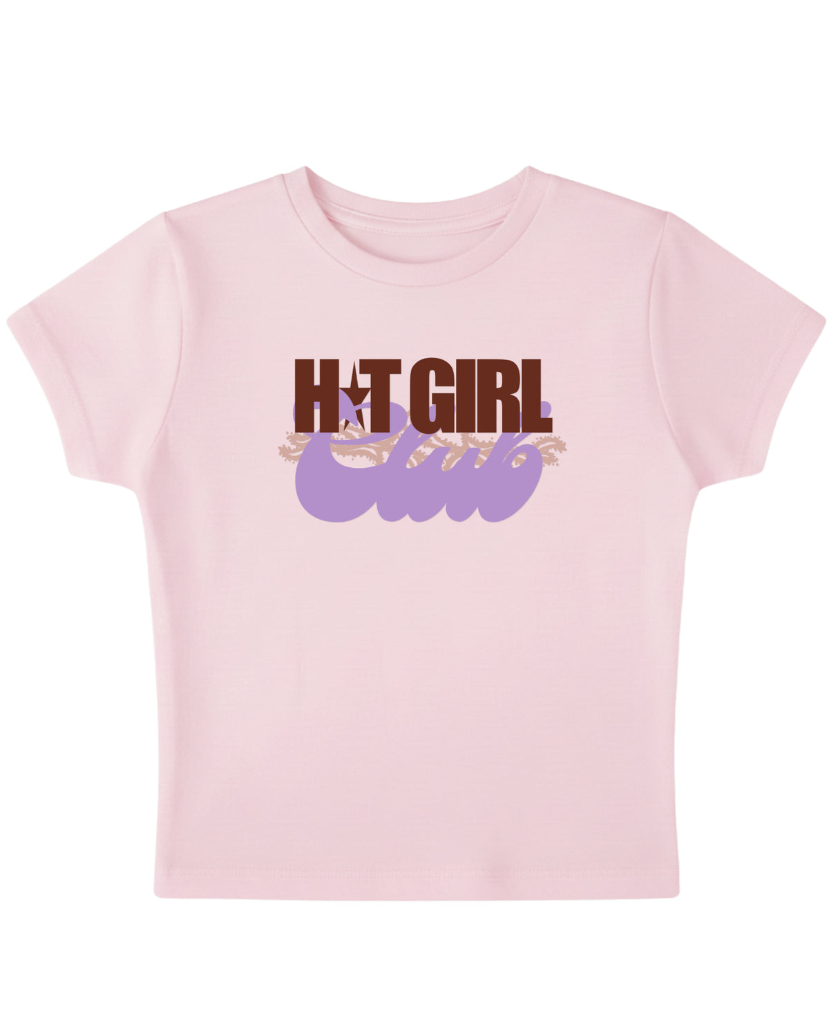 Baby Pink Baby Tee Front Design
