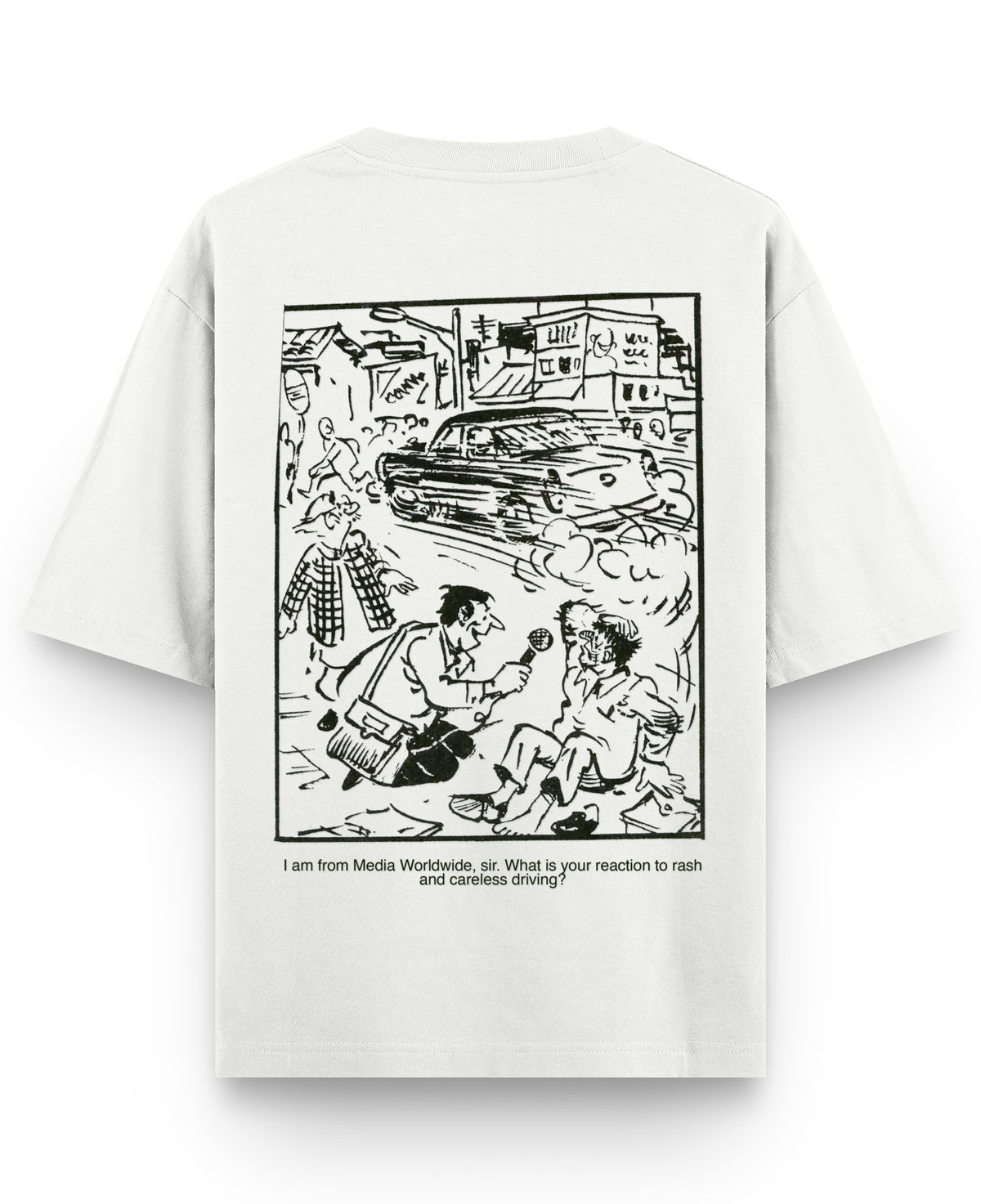 Off White Oversized T-shirt Back Design