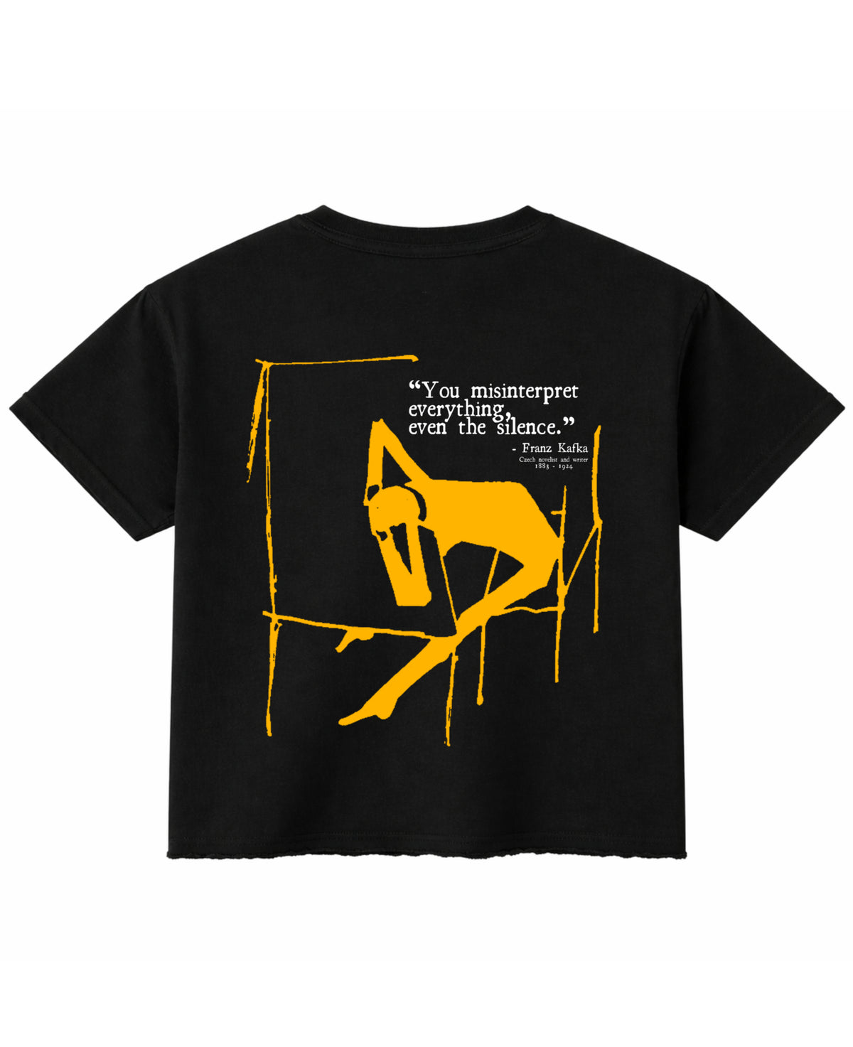 Black Boxy Fit T-shirt Back Design