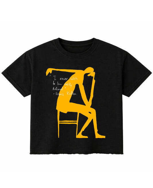 Black Boxy Fit T-shirt Front Design