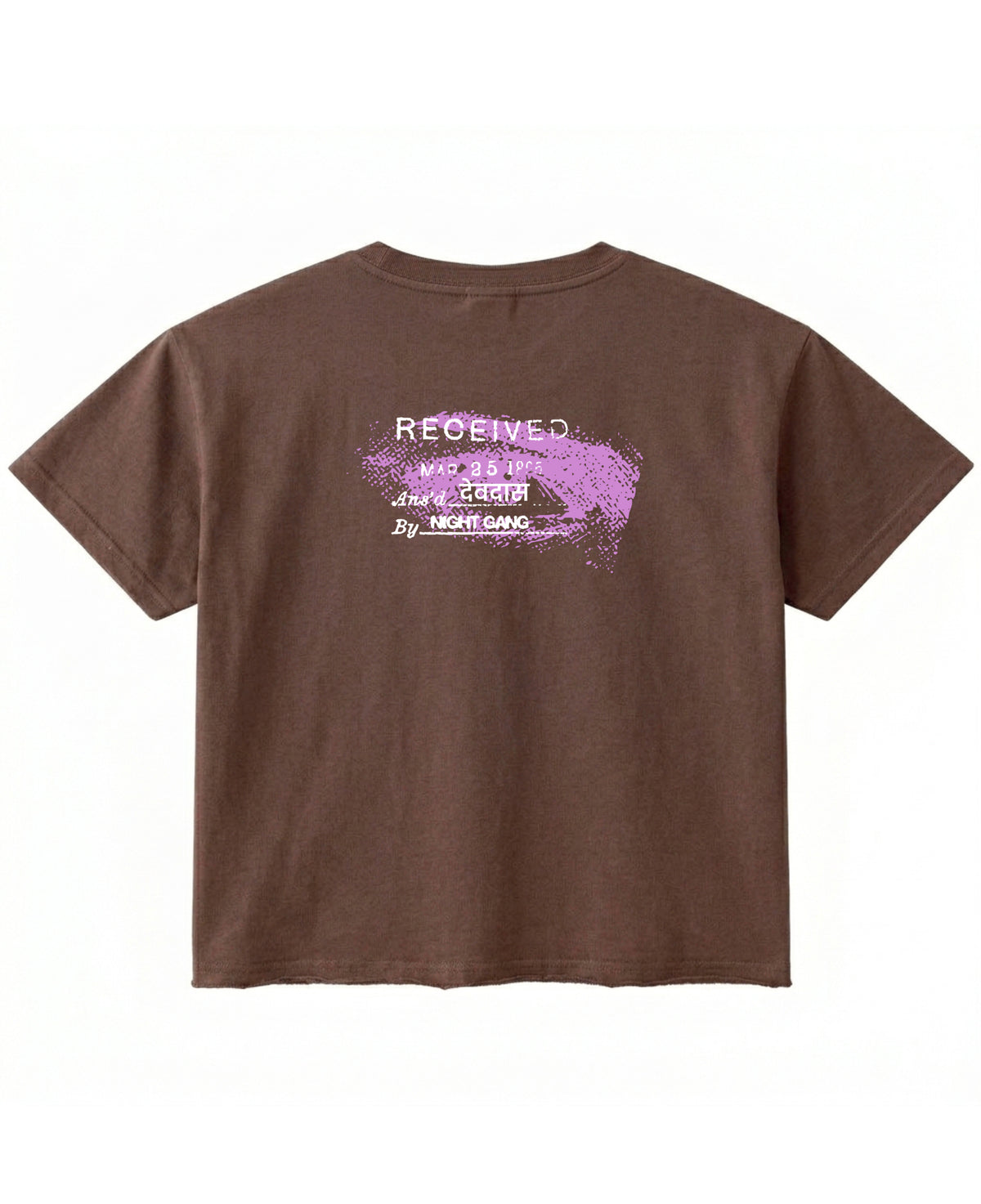 Brown Boxy Fit T-shirt Back Design