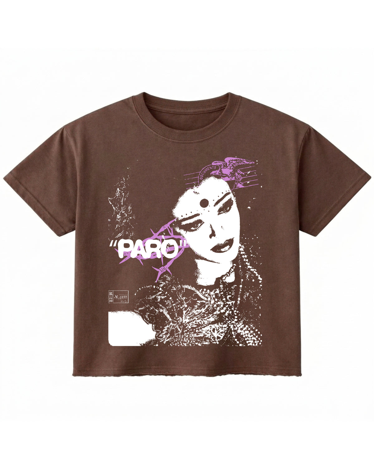 Brown Boxy Fit T-shirt Front Design