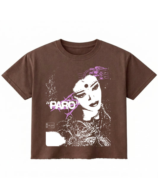 Brown Boxy Fit T-shirt Front Design