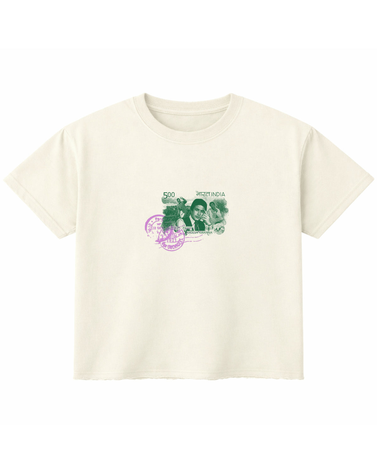 Off White Boxy Fit T-shirt Front Design