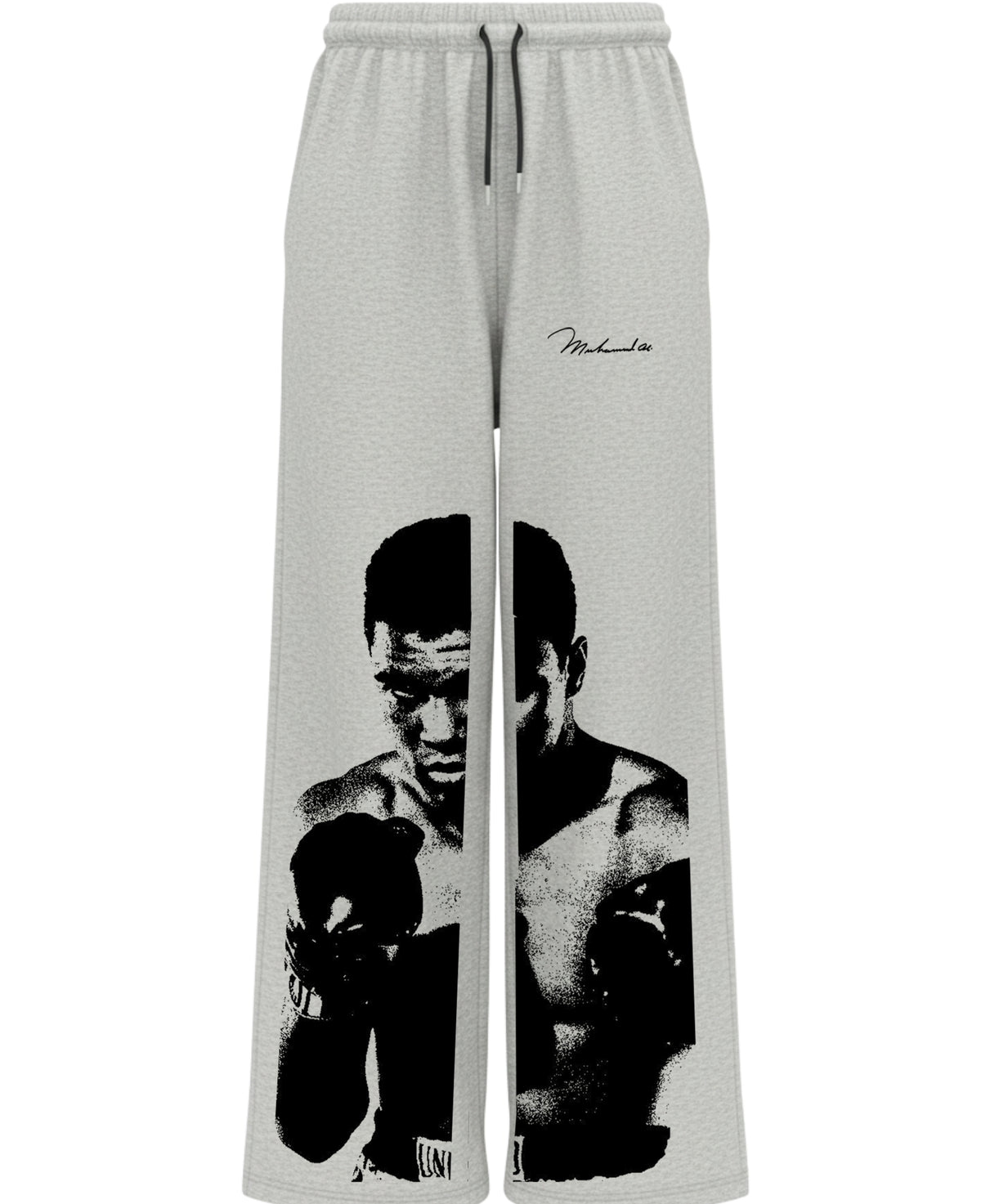 Grey Baggy Fit Sweatpants Front Design